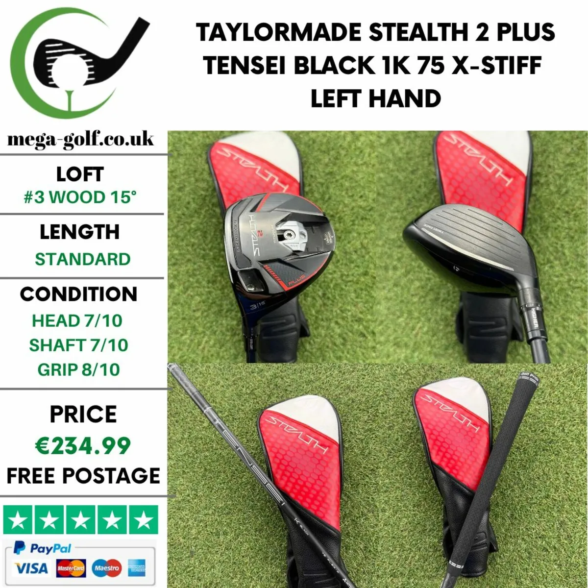 Taylormade Stealth 2 Plus #3 Wood 15° / X-Stiff - Image 1