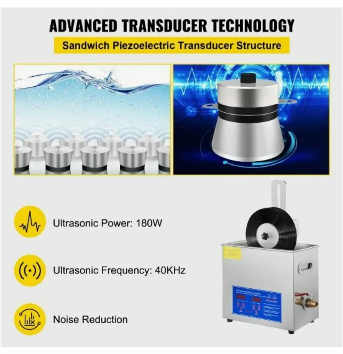 6L Ultrasonic Record Cleaning Machine - Image 3