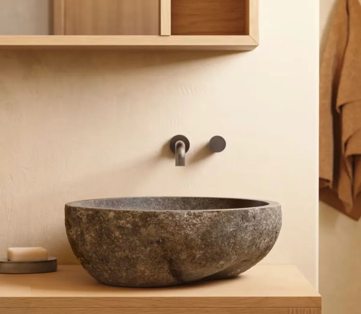 Kave Tetsu Stone Wash Basin Sink - Image 1