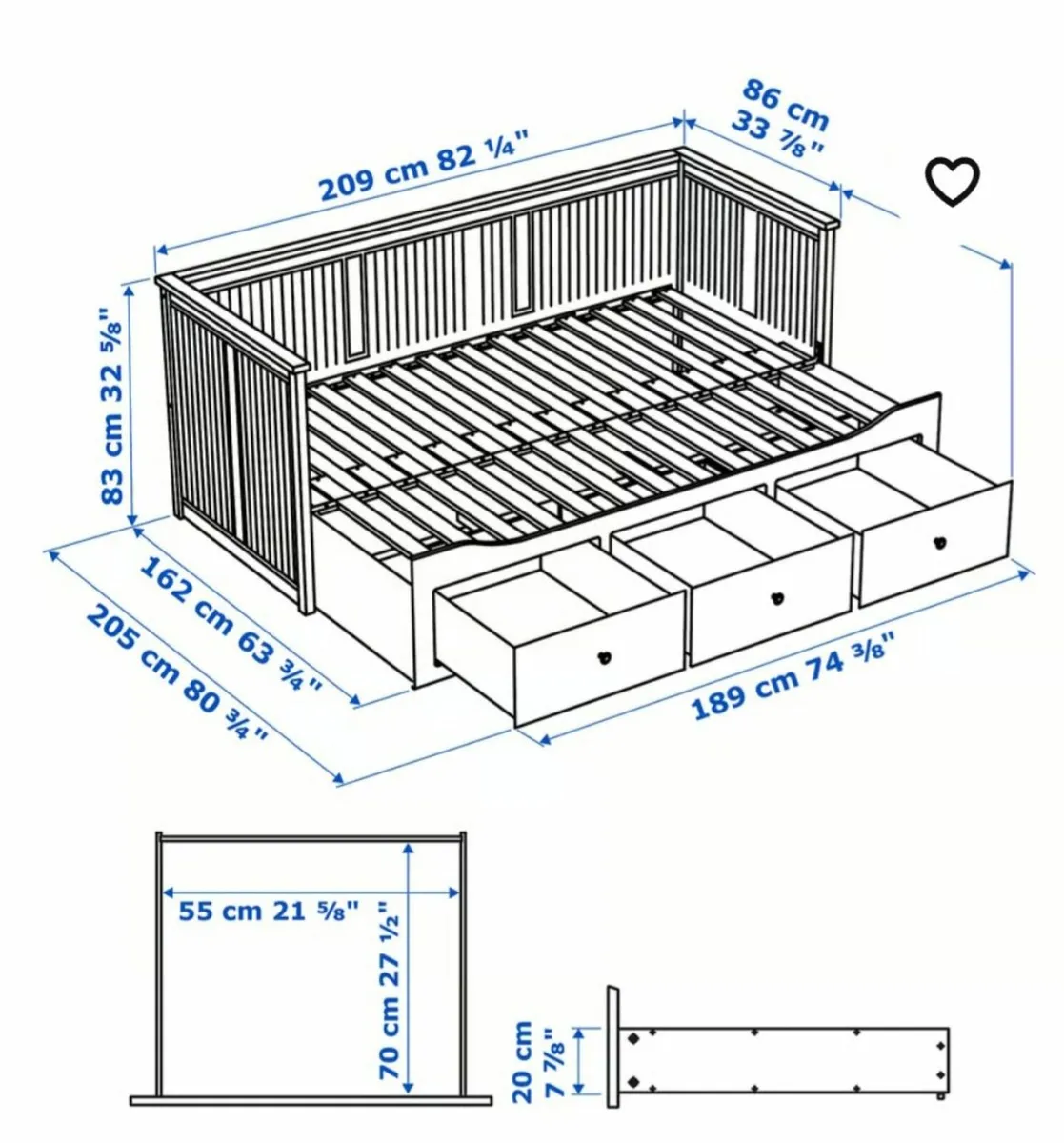 Single bed/Day bed - Image 3