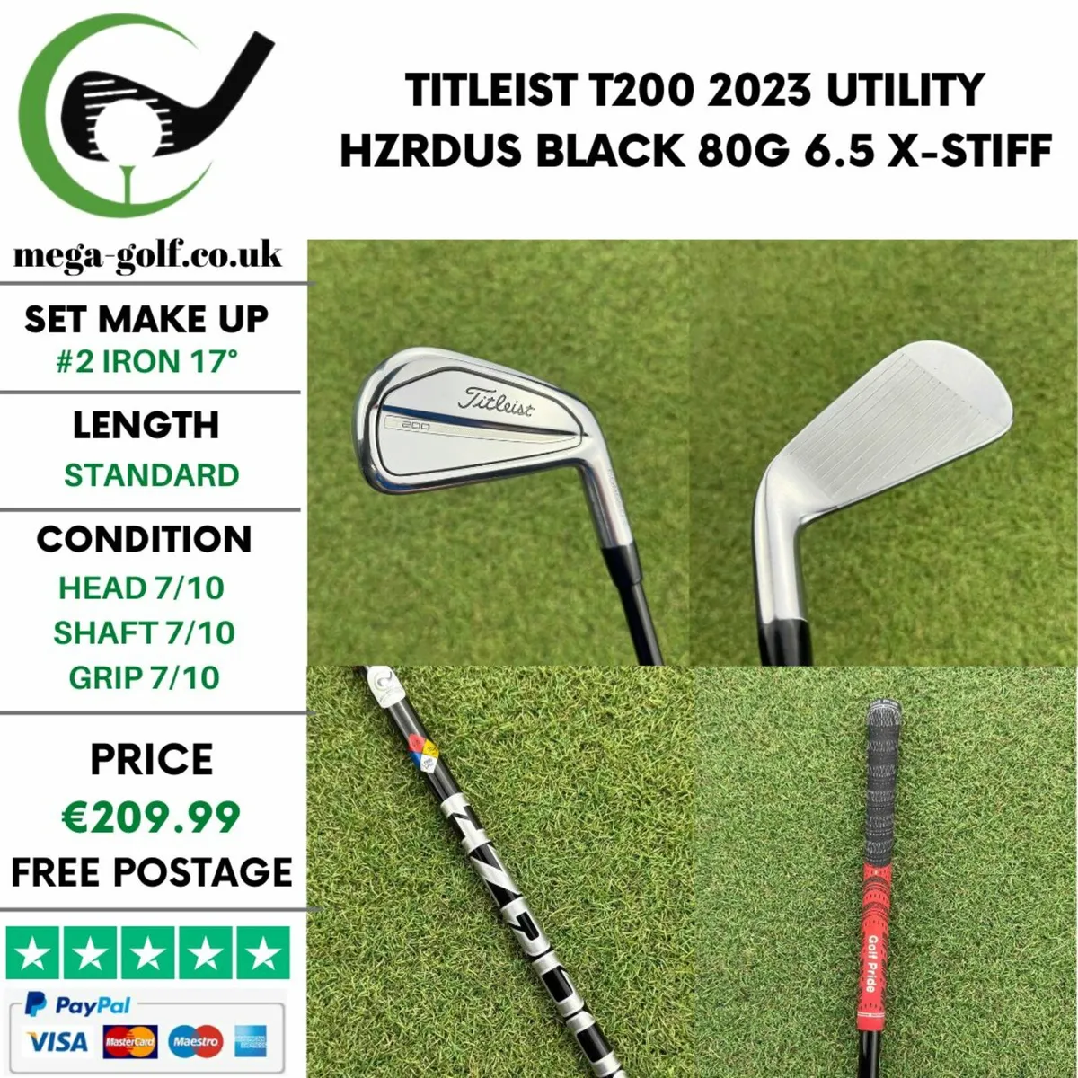 Titleist T200 2023 Utility #2 Iron 17° / X-Stiff - Image 1