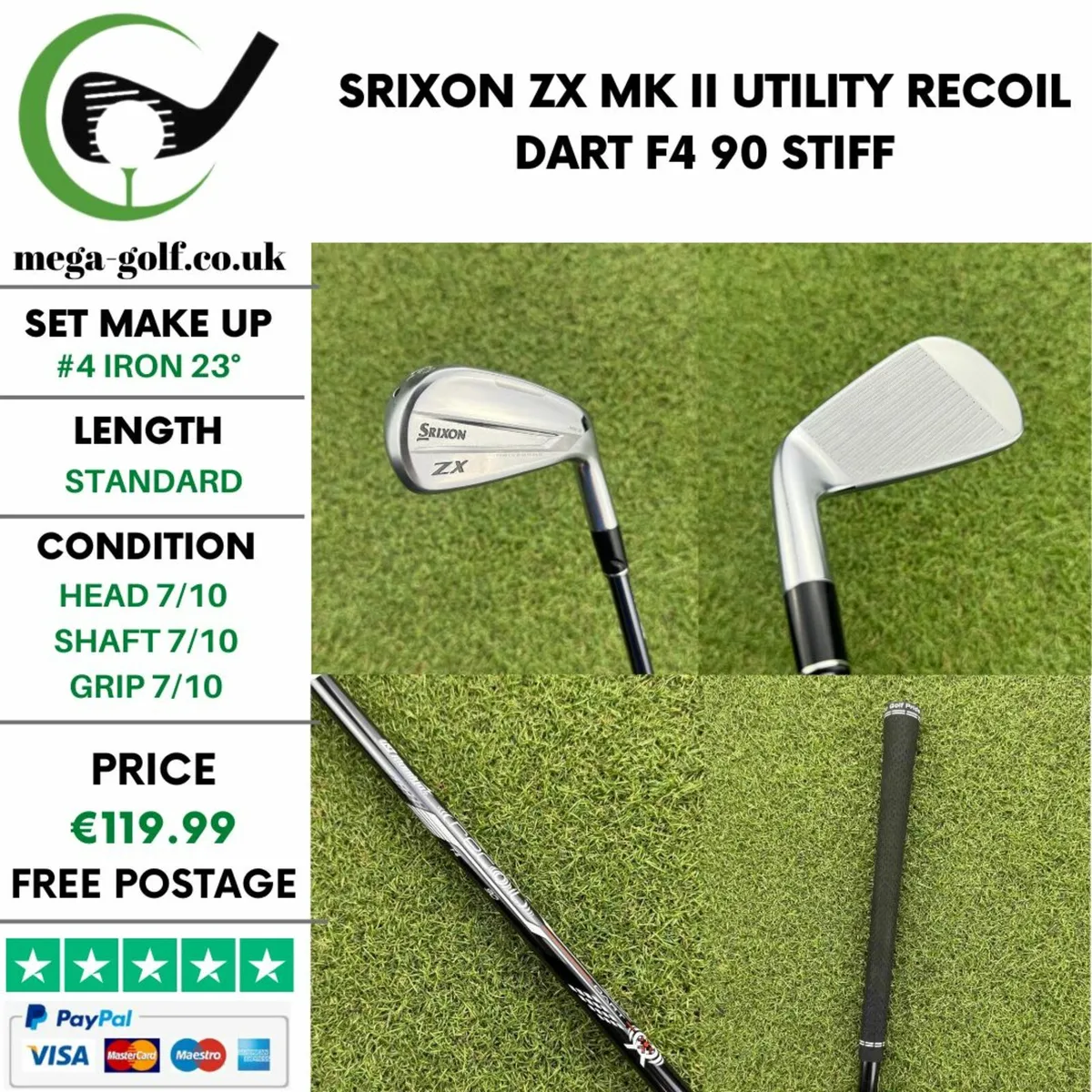 Srixon Zx Mk II Utility #4 Iron 23° / Stiff - Image 1