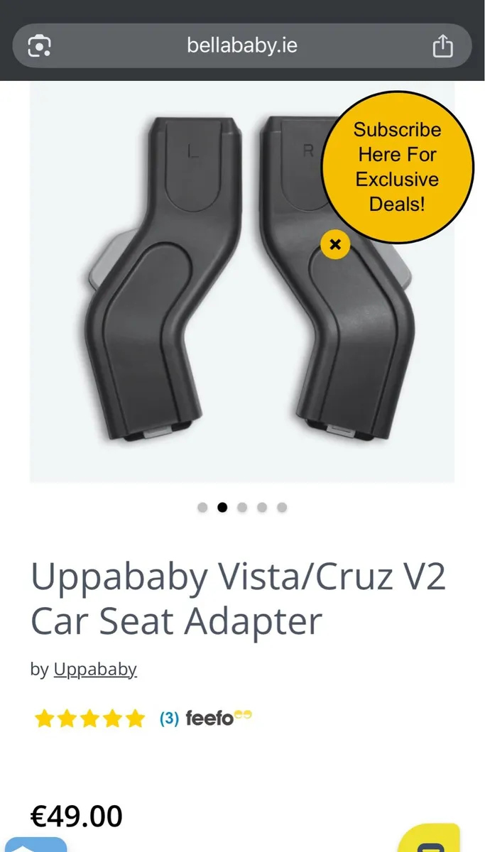 Uppababy car seat adapters - for maxi cosi/cybex - Image 2