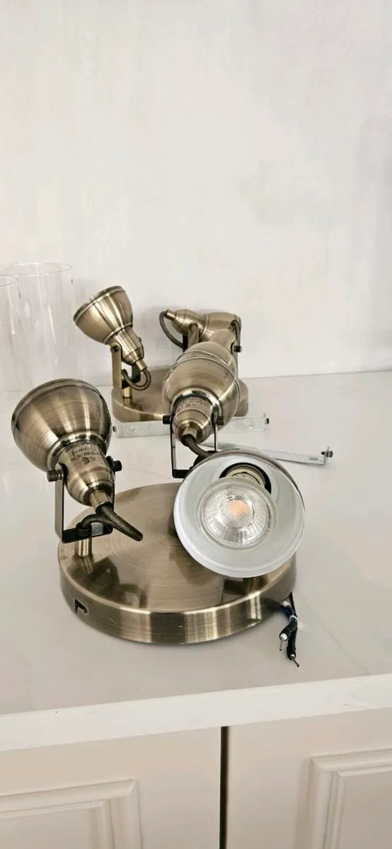 Brushed Nickel Ceiling Spotlights – Set of 2 - €40 - Image 1