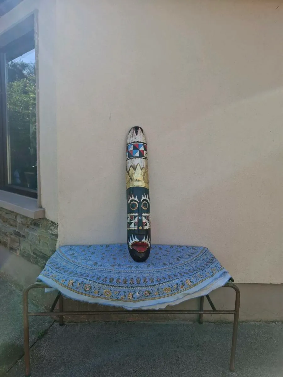 Tall 80cm painted mask