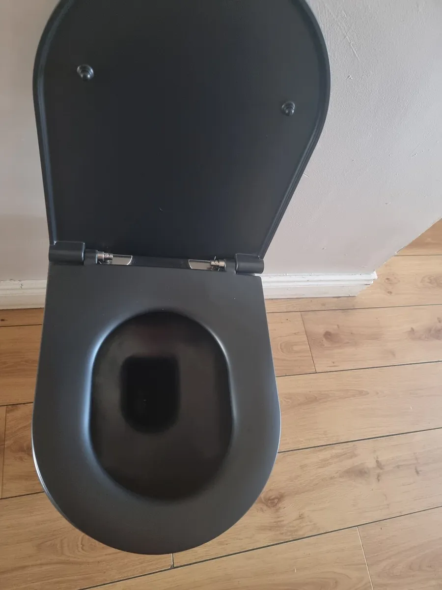 Black Sonas Back to wall Toilet pan - Image 2