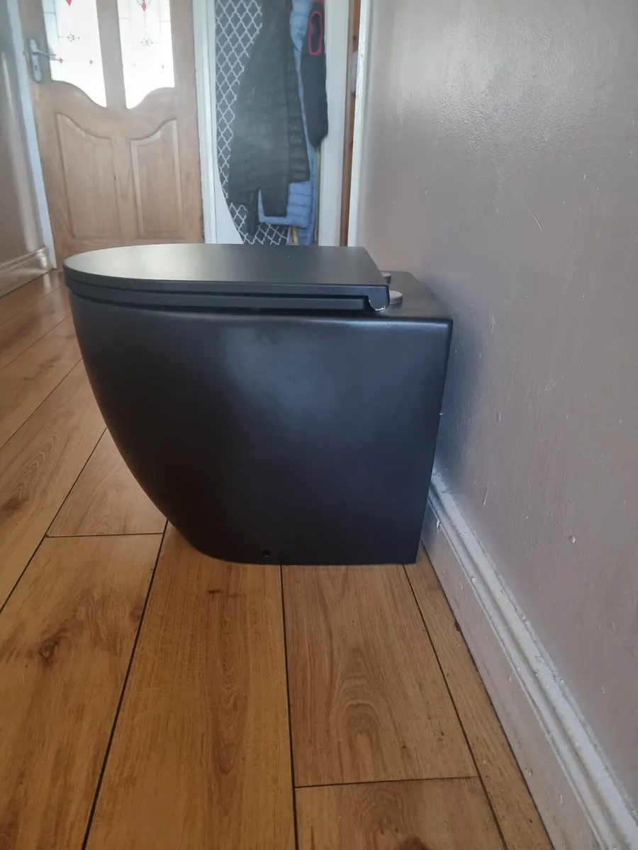 Black Sonas Back to wall Toilet pan - Image 3