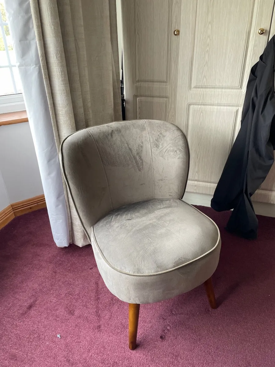Chair - grey velour