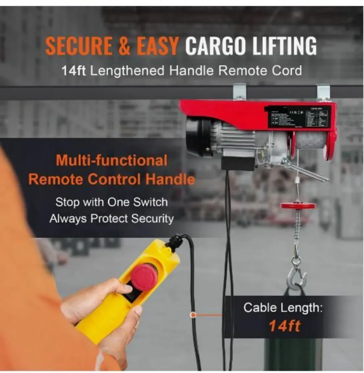 Electric Hoist, 249.5 kg Lifting Capacity, 510W 2 - Image 3