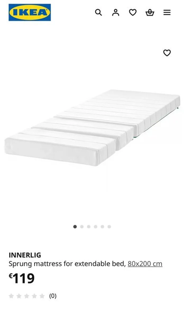 IKEA kids bed MINNEN including INNERLIG mattress (also included waterproof mattress protector, fitted sheet, duvet for cot, pillow for cot, duvet cover, pillow case cover) - Image 2