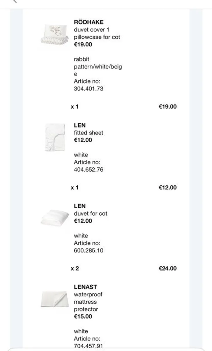 IKEA kids bed MINNEN including INNERLIG mattress (also included waterproof mattress protector, fitted sheet, duvet for cot, pillow for cot, duvet cover, pillow case cover) - Image 3