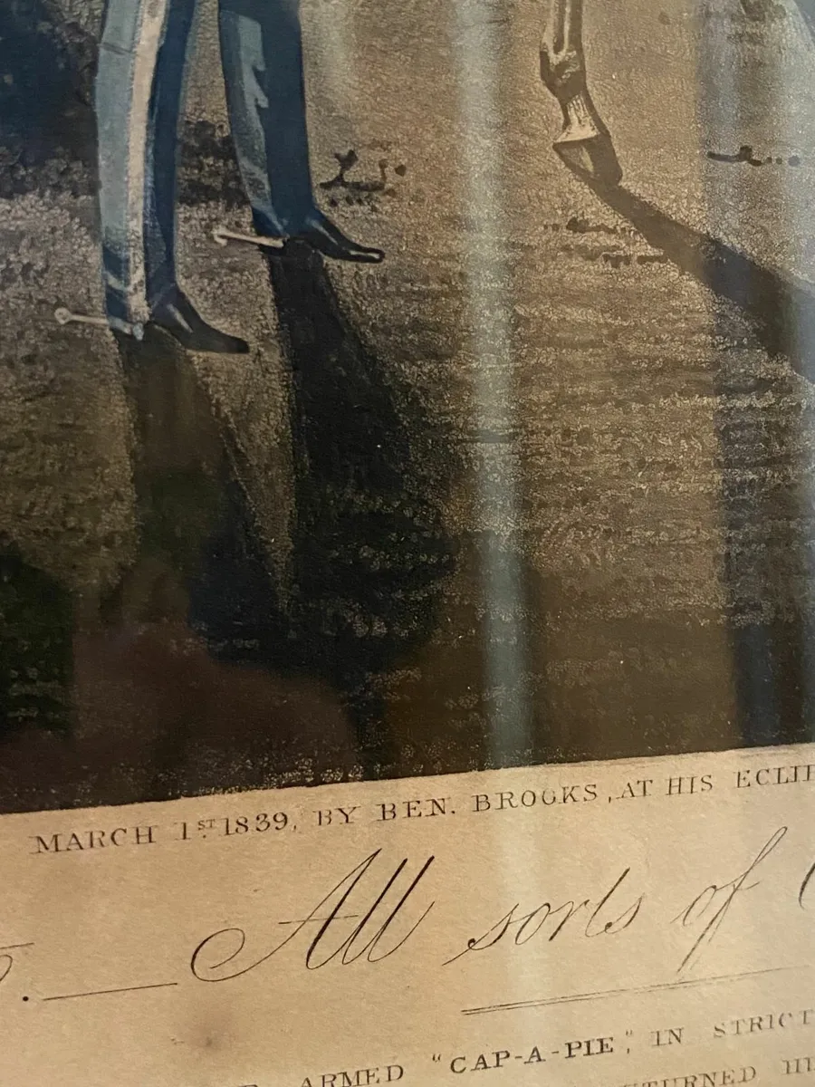The 1st Steeplechase on Record Four Plates FRAMED - Image 4