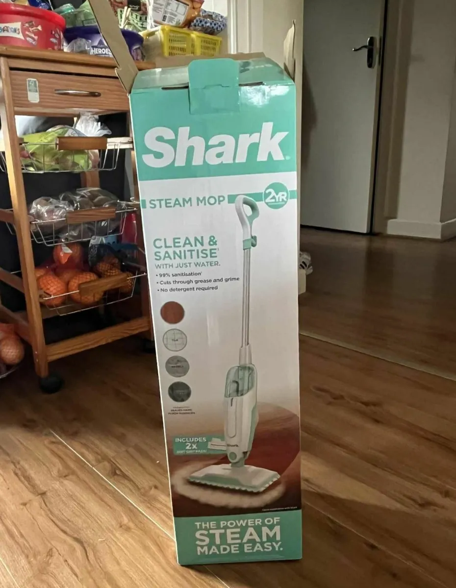 SHARK S1000UK Pro Steam Mop - White & Mint - Image 1