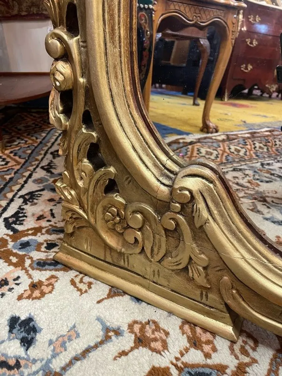 Large Ornate Rococo Style Gilt Mirror - Image 2