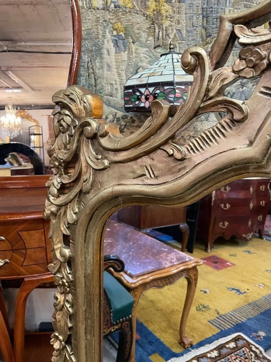 Large Ornate Rococo Style Gilt Mirror - Image 4
