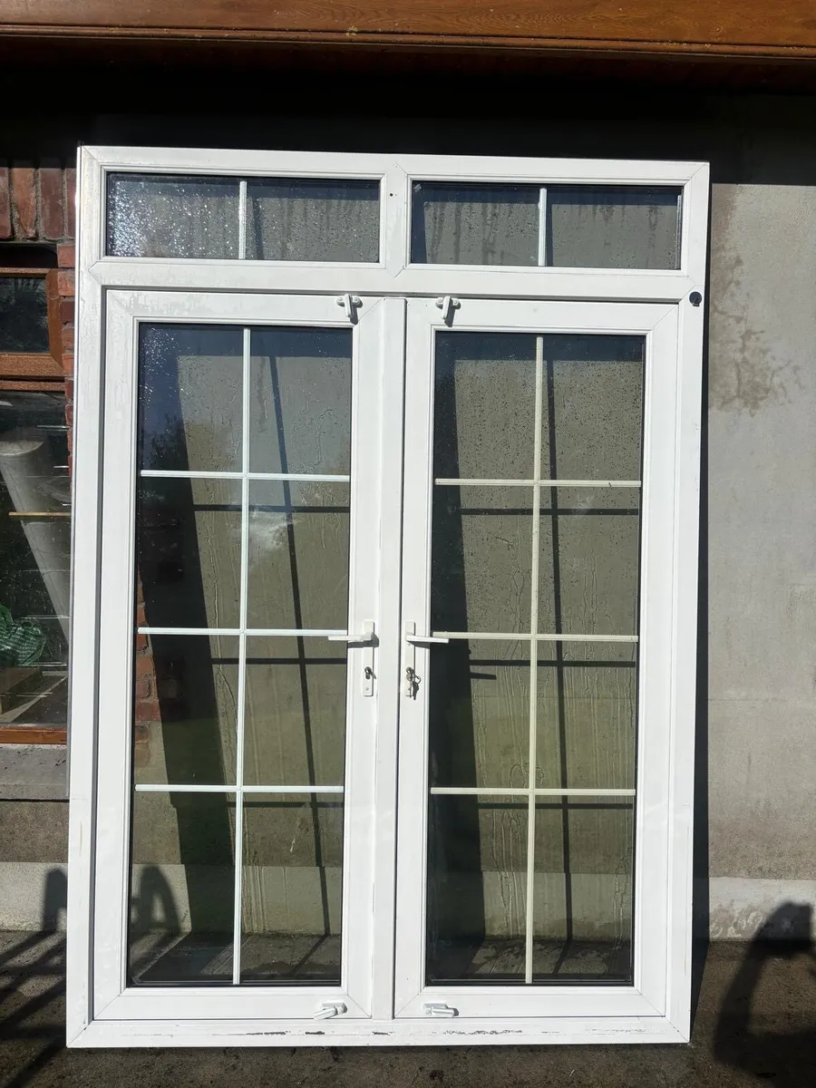 PVC White French Double door