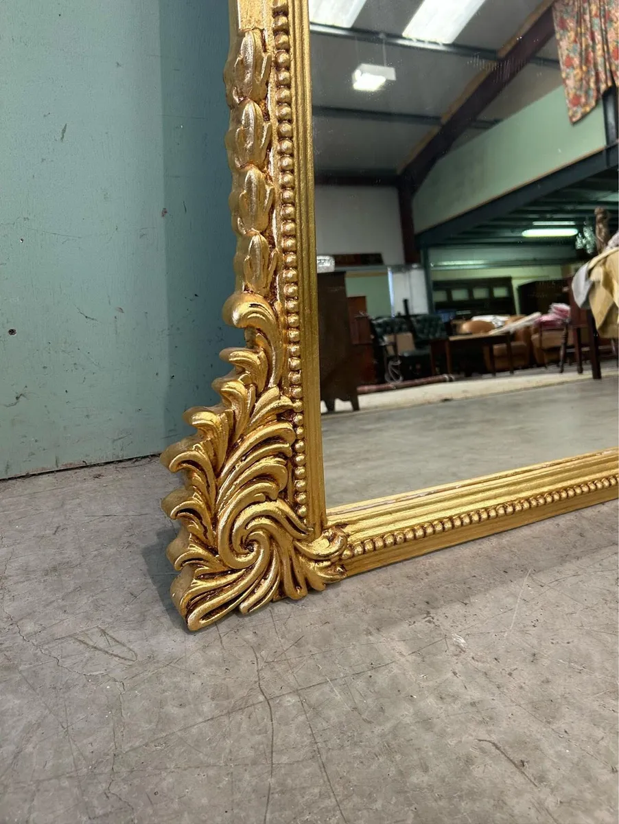Victorian Style Gilt Overmantle Mirror - Image 2