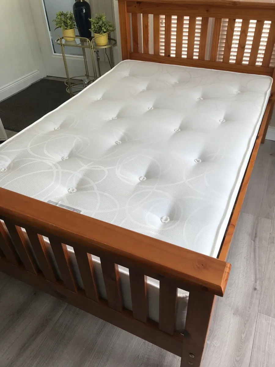4ft double bed with new mattress - Image 4