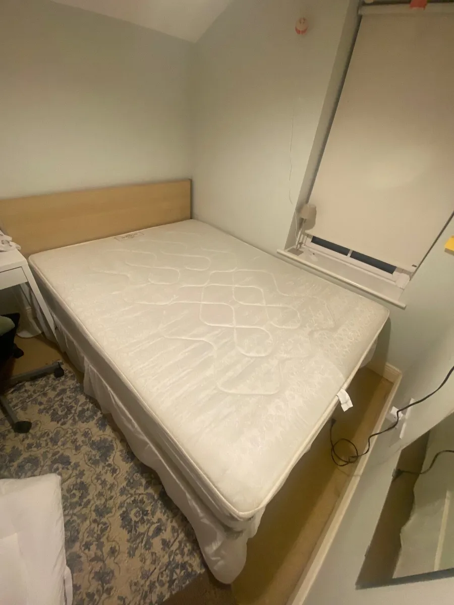 King size bed and mattress - Image 1
