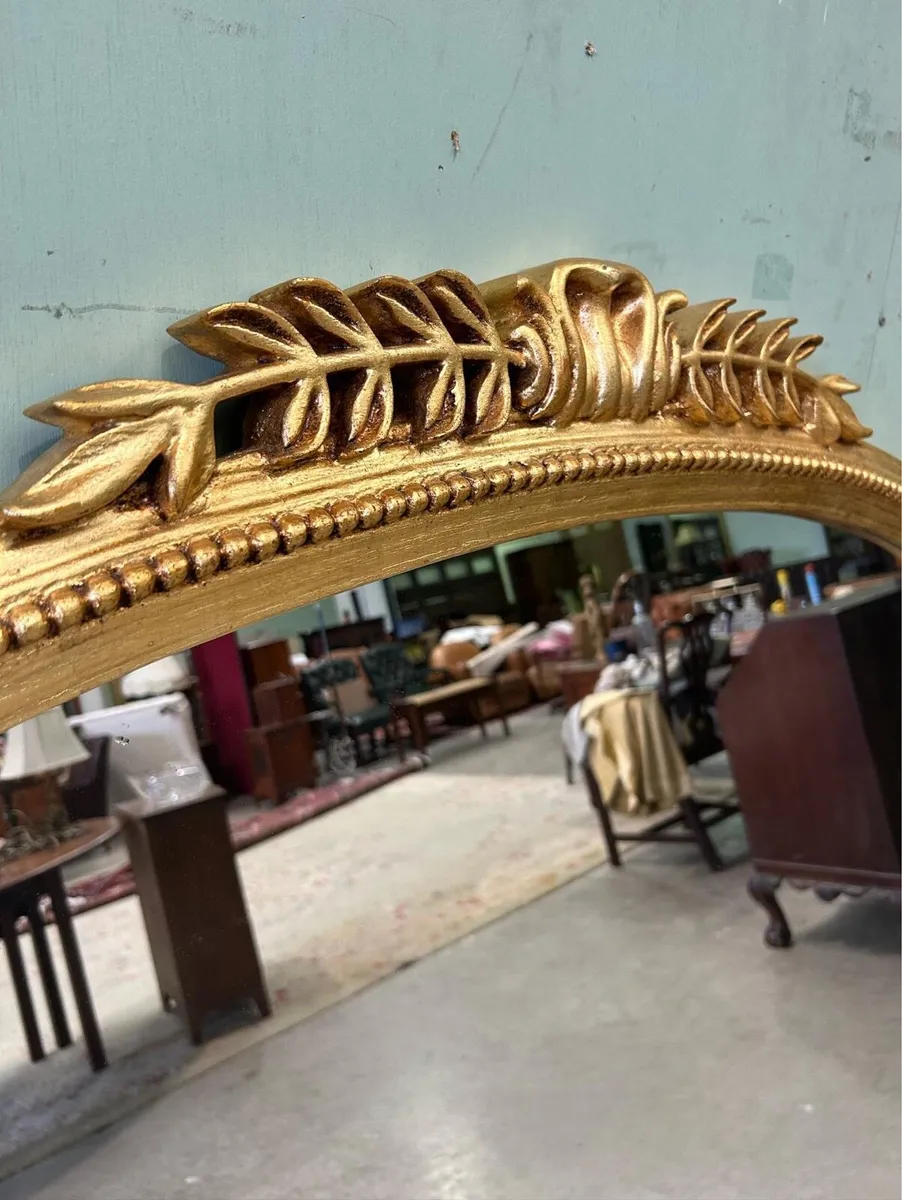 Victorian Style Gilt Overmantle Mirror - Image 3