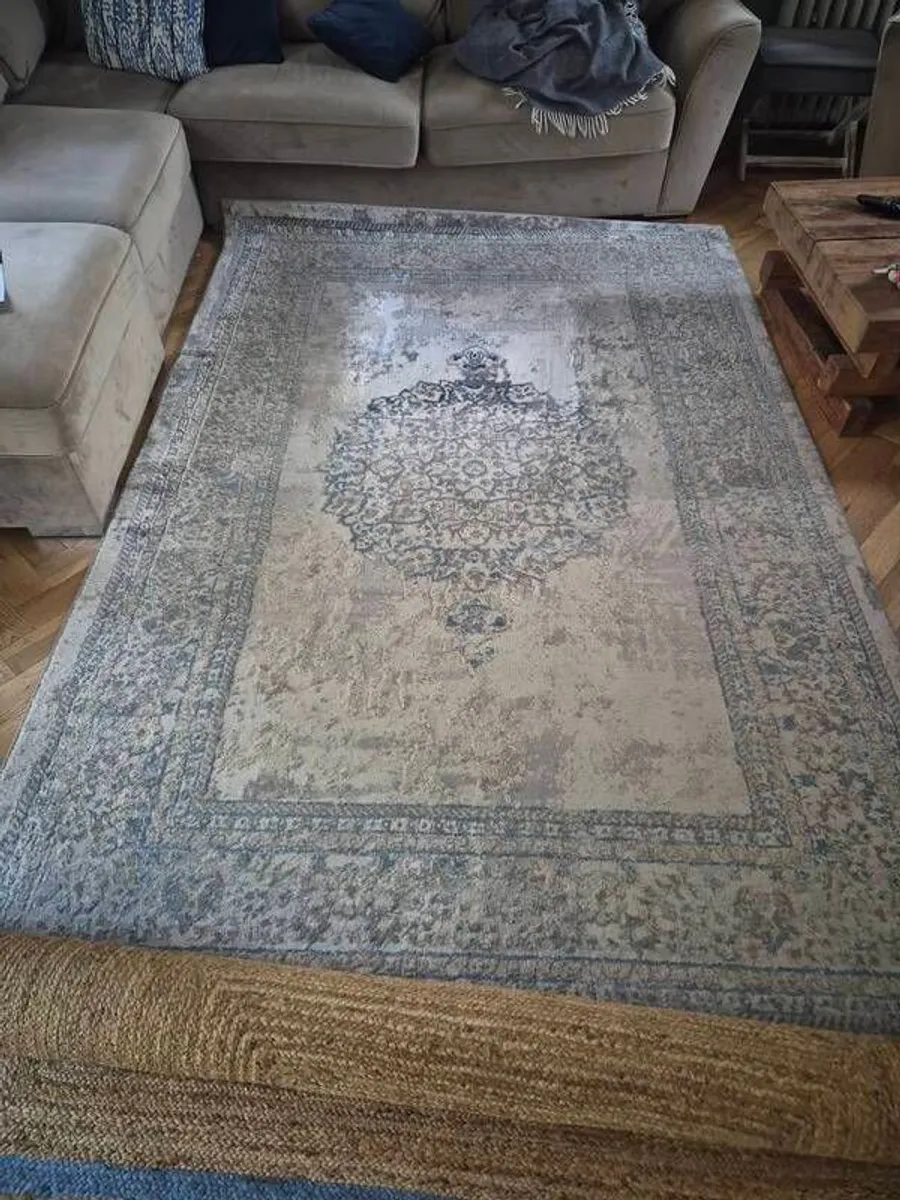 Blue And Silver Area Rug - Image 3