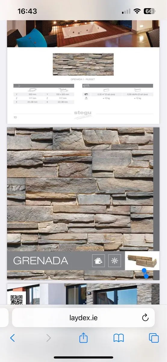 Stone wall cladding Grenada Russet Stegu - Image 1