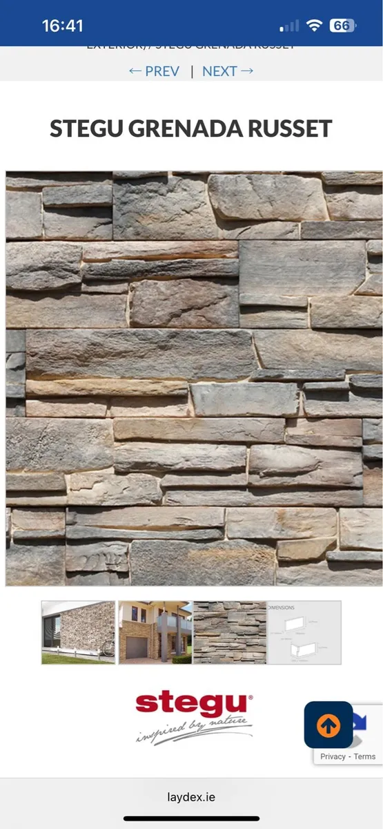 Stone wall cladding Grenada Russet Stegu - Image 2