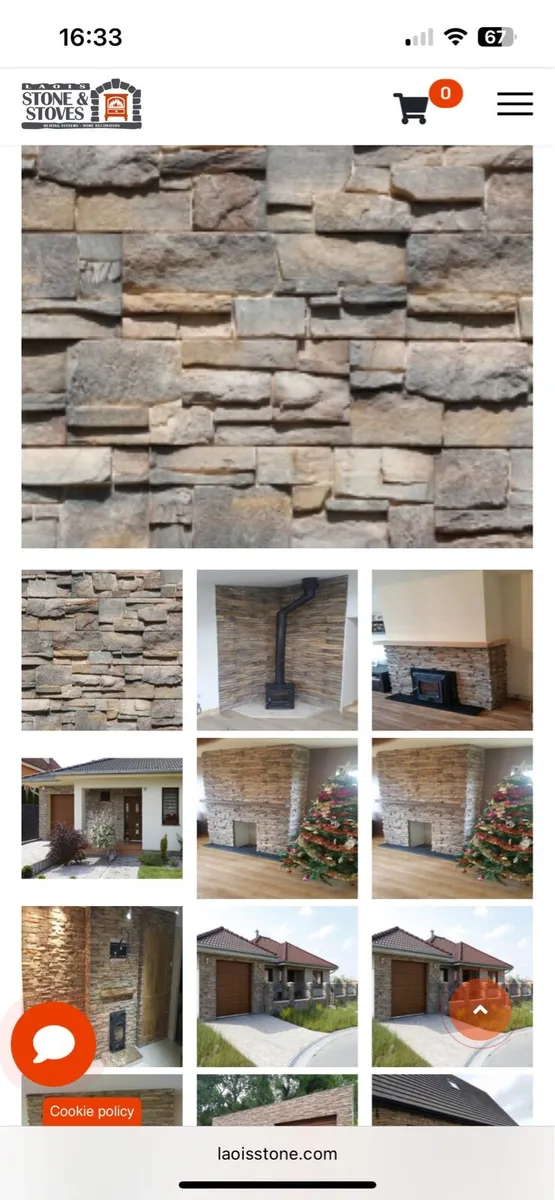 Feature wall stone cladding Grenada Russet Stegu - Image 4