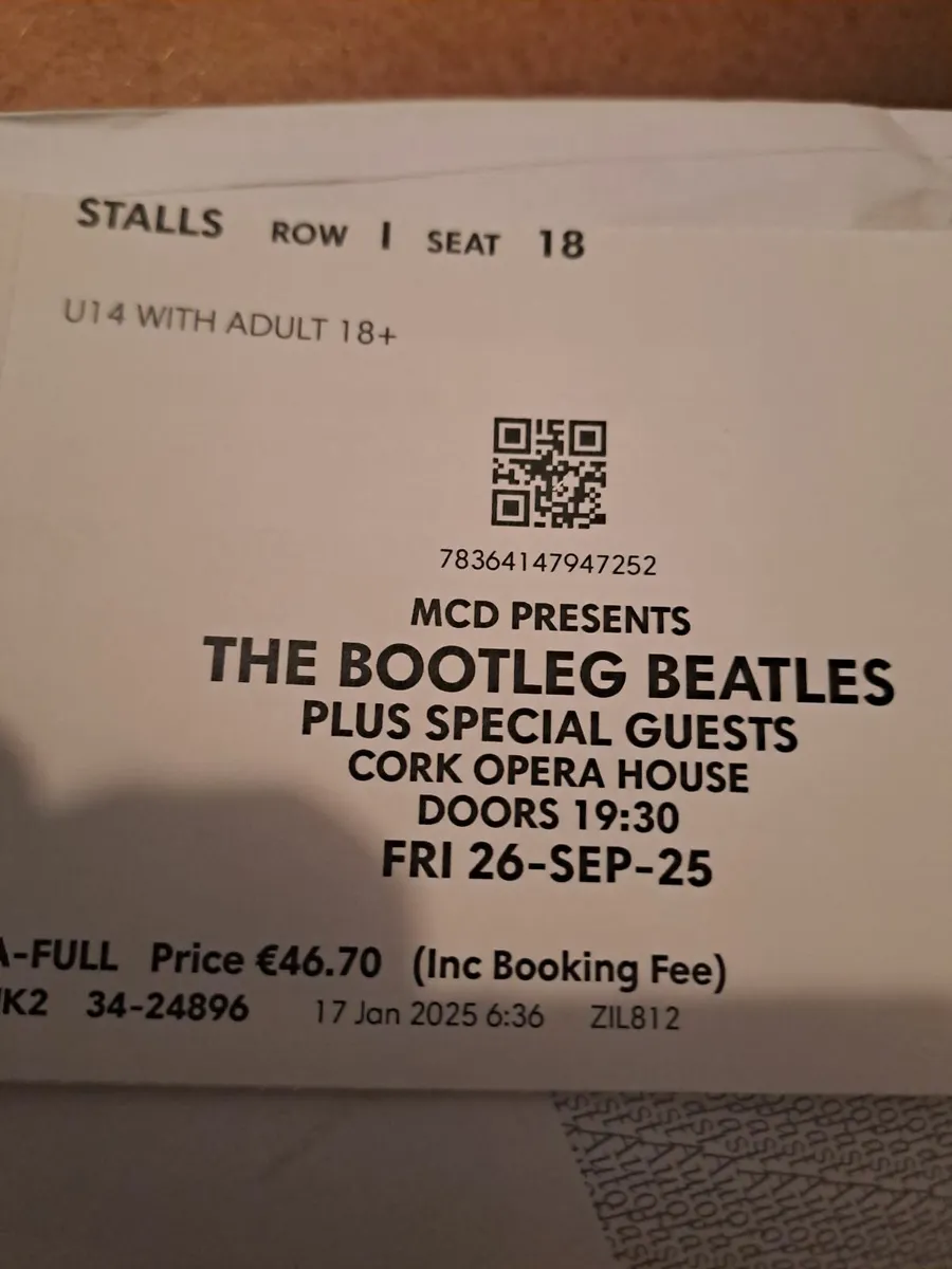 bootleg beatles concert tickets