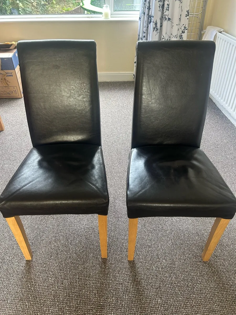 6 x Dining Chairs - leather - Image 2