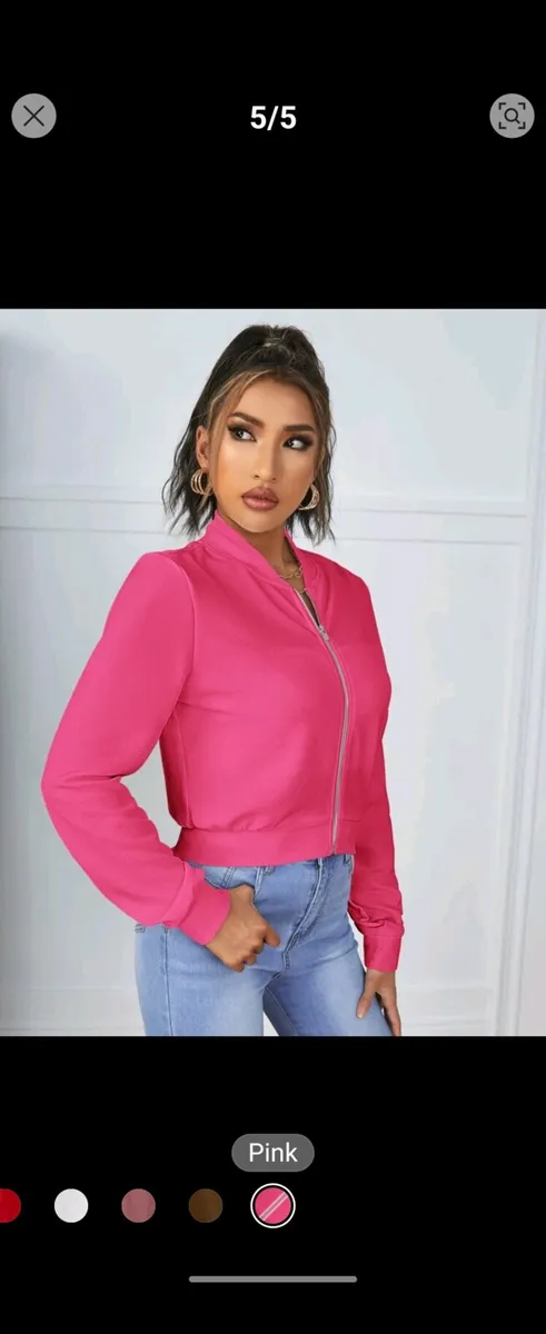 New pink zip top size fits Xs s sm - Image 2