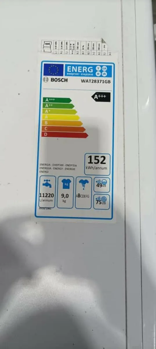 BOSCH washing machine 9kg - Image 2