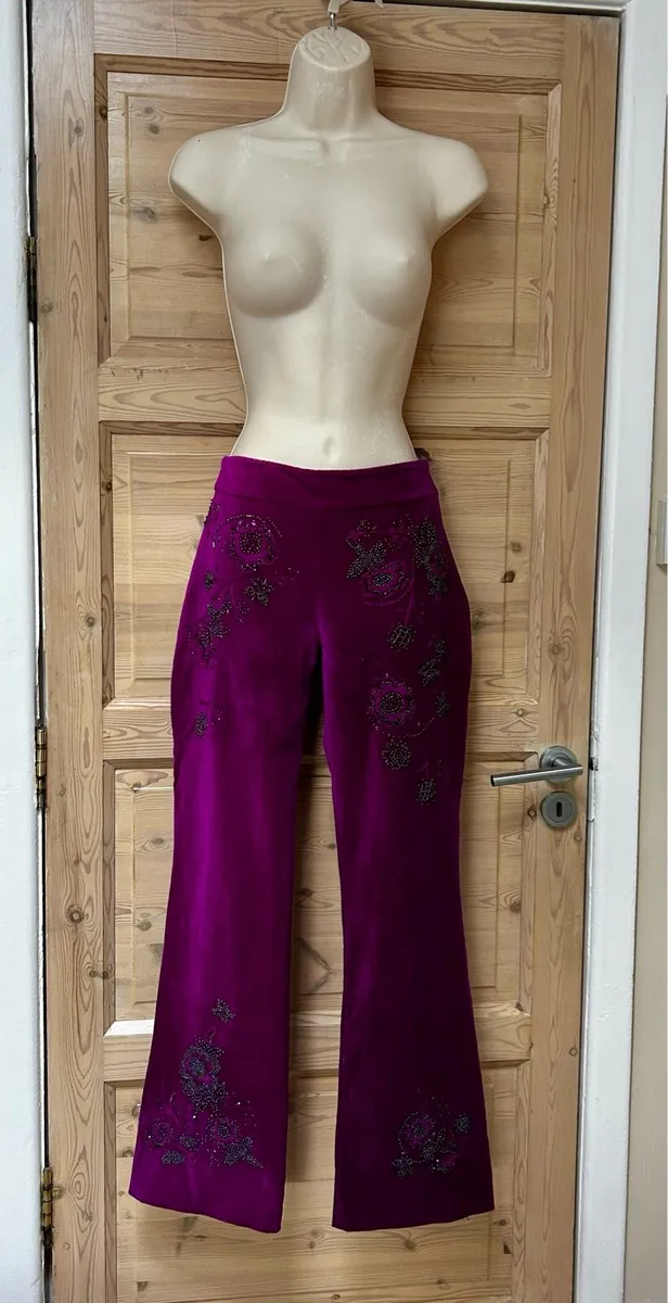 Vintage Karen Millen velvet pants size 10 - Image 1