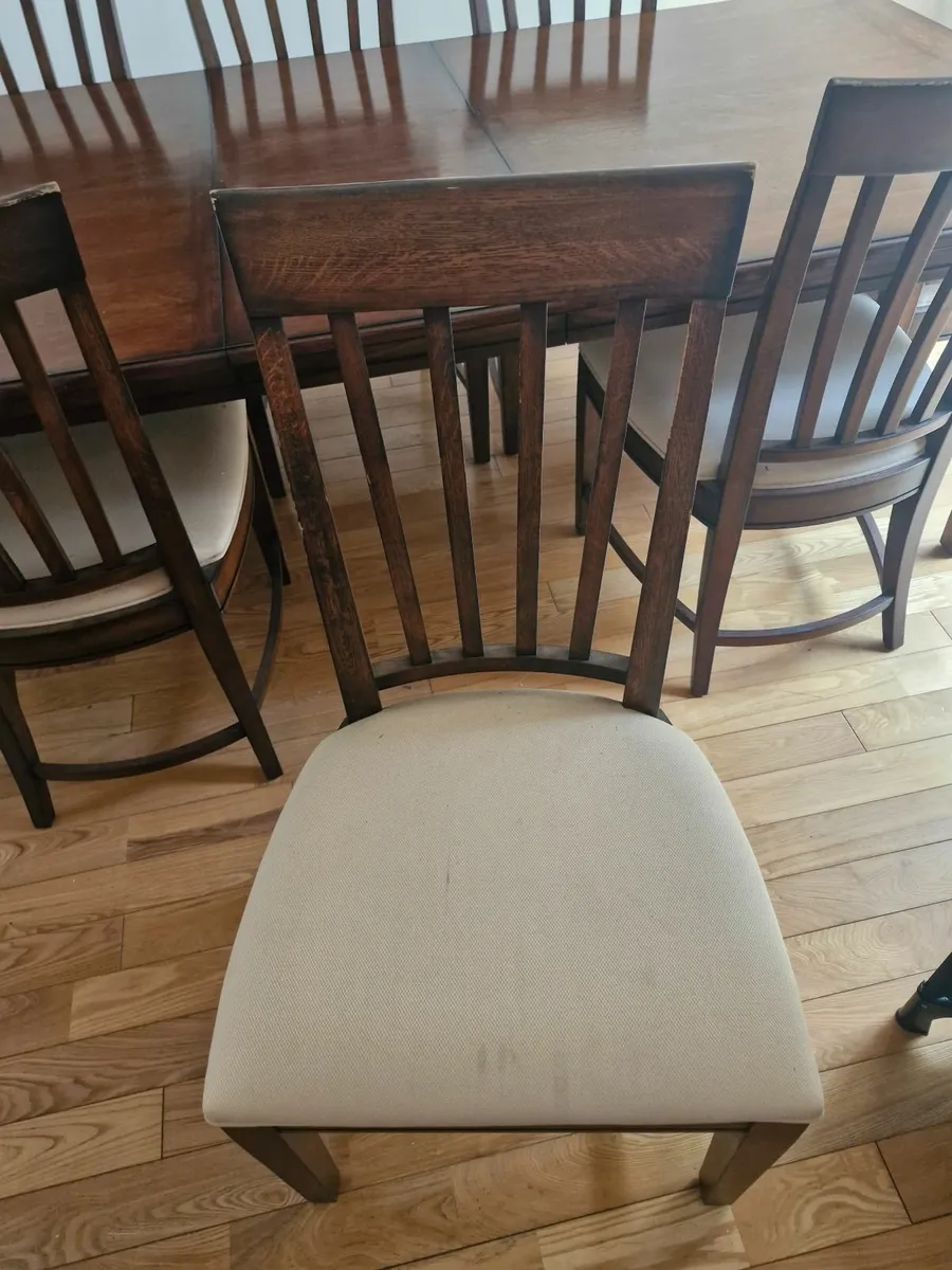 Dining table, chairs & sideboard - Image 1