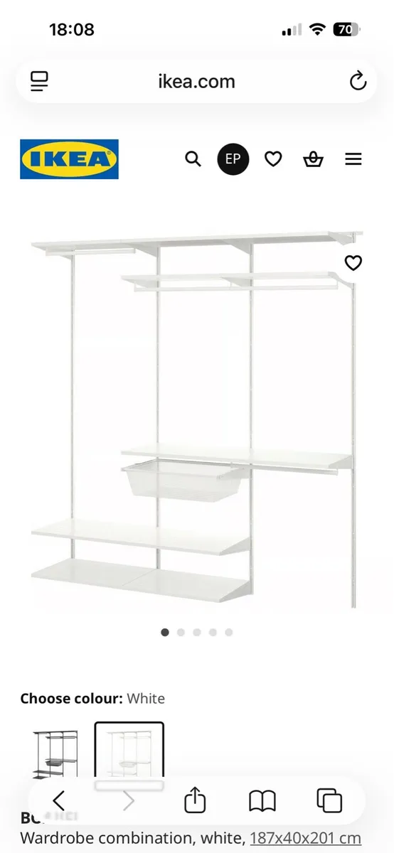 IKEA Boaxel wardrobe combination x 3 - Image 2