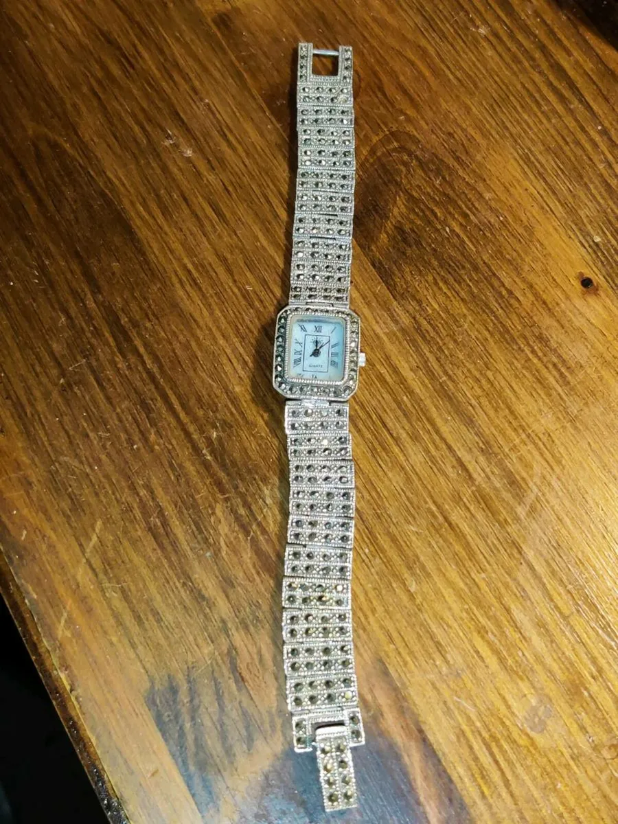 VINTAGE MARCASITE, 925 Silver Ladies Dress Watch ! - Image 2