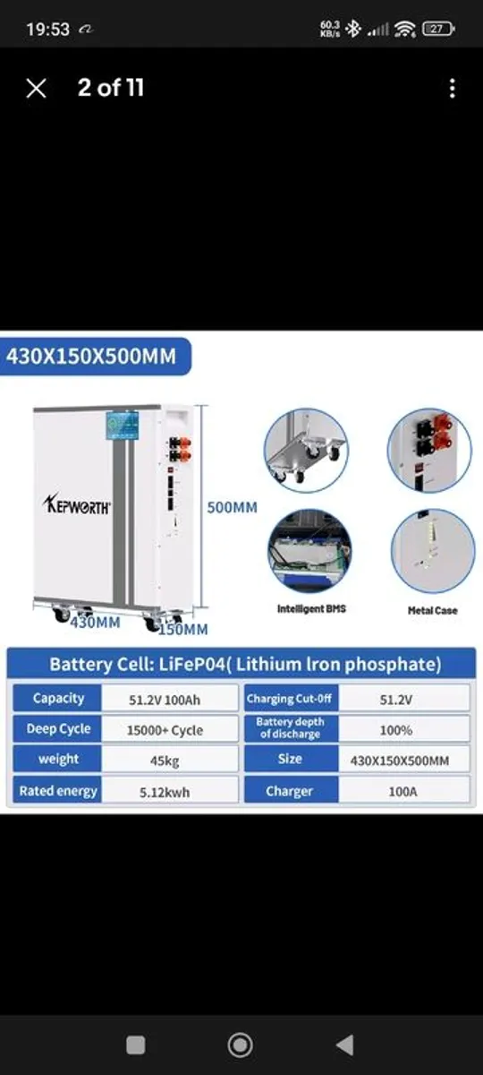 Kepworth 5Kwh Solar battery - Image 3