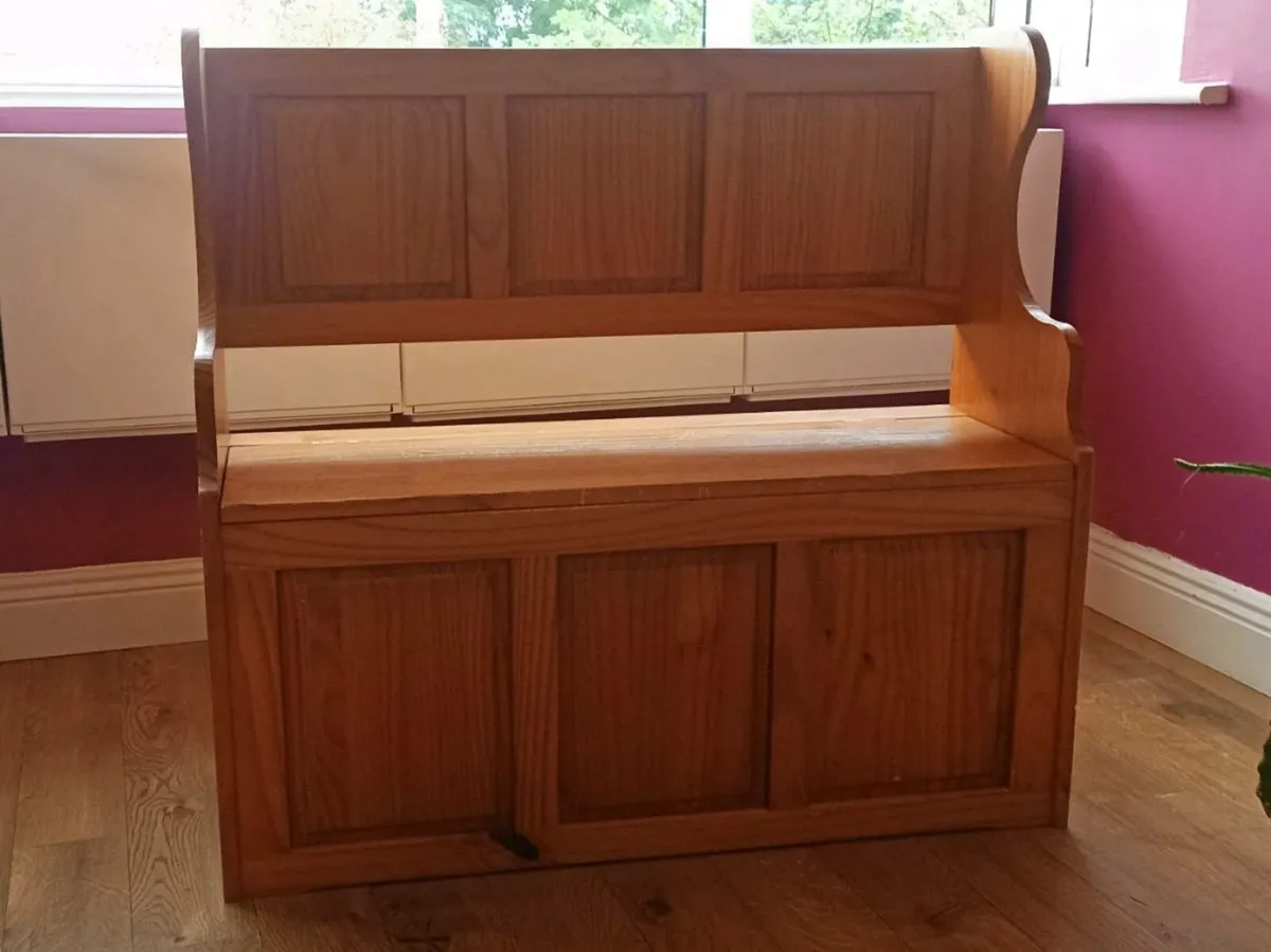 Monks bench with storage - Image 1
