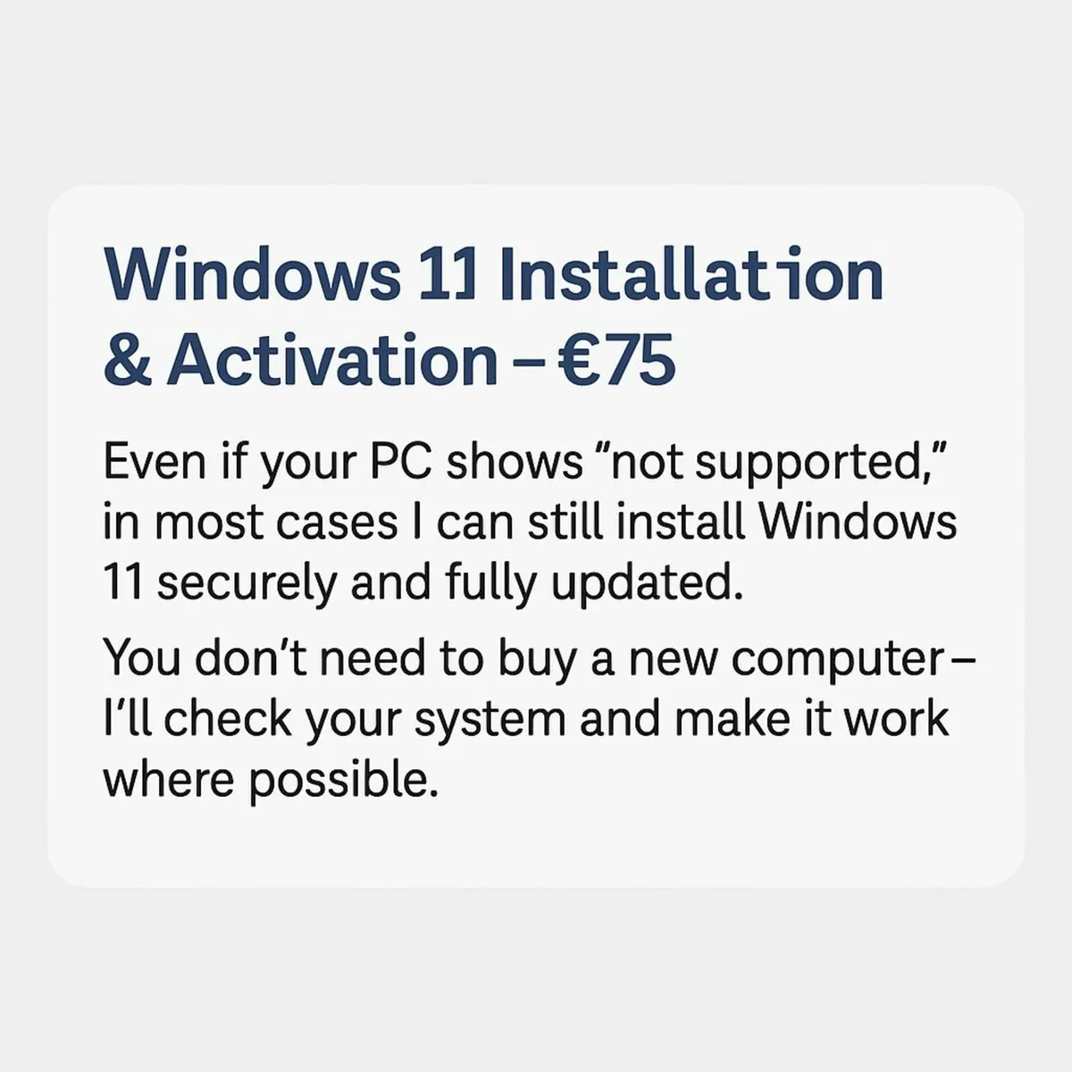 PC Repair & Maintenance – Windows 11 Installs - Image 2