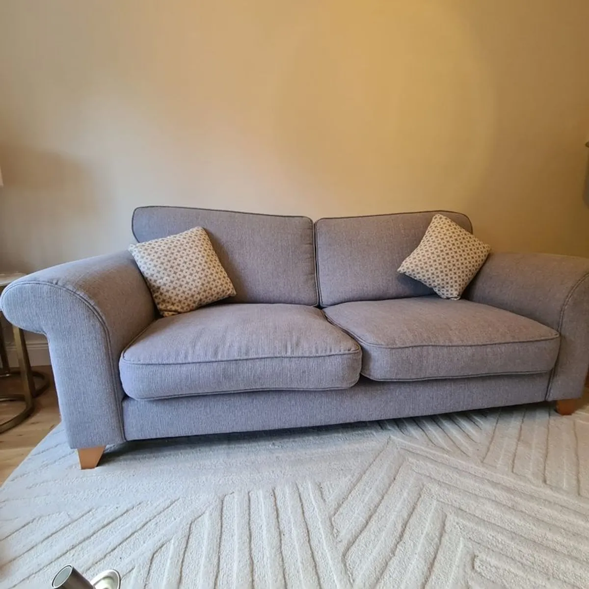 3 +1 sofa and footstool - Image 1