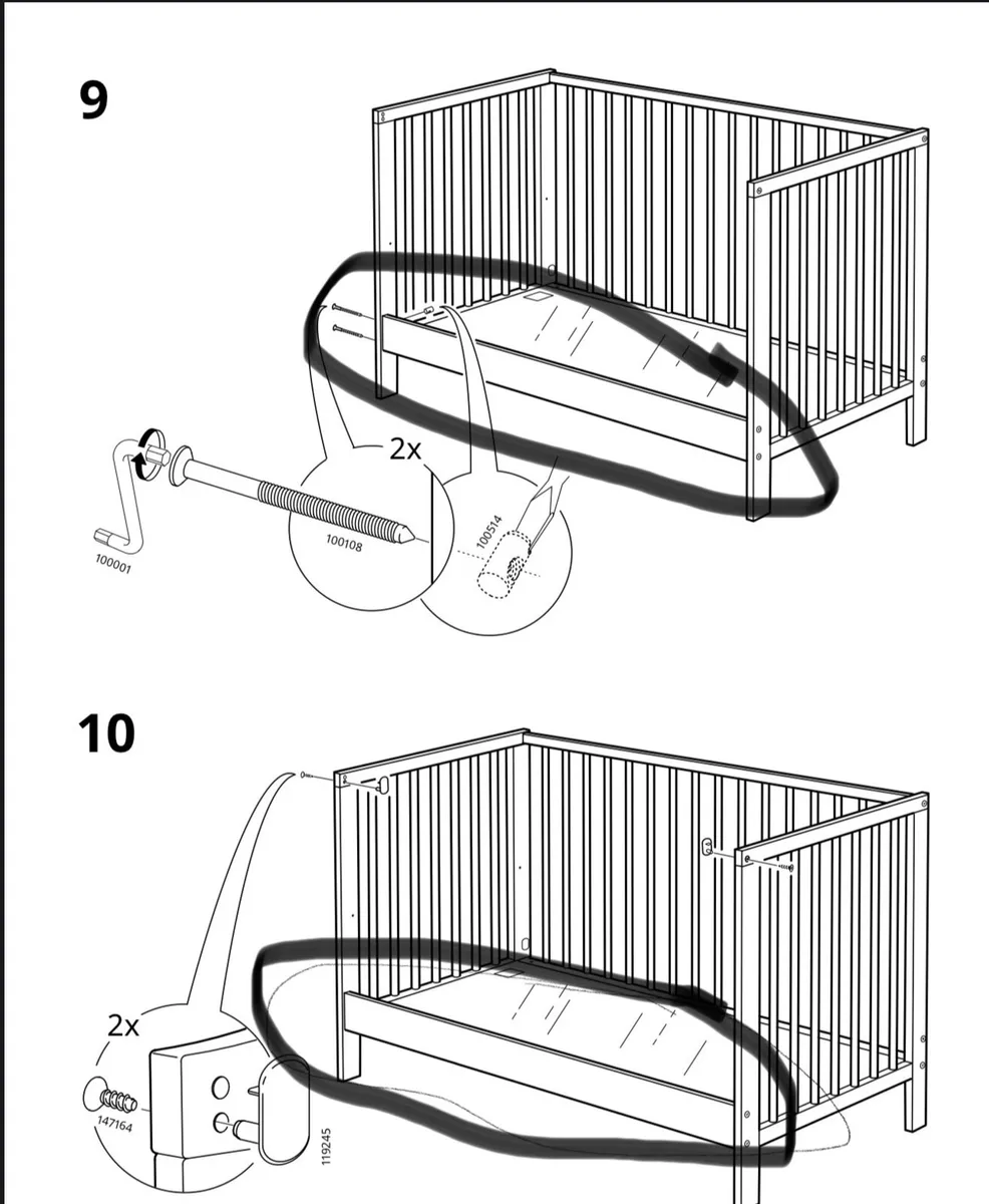 Ikea crib spare wanted
