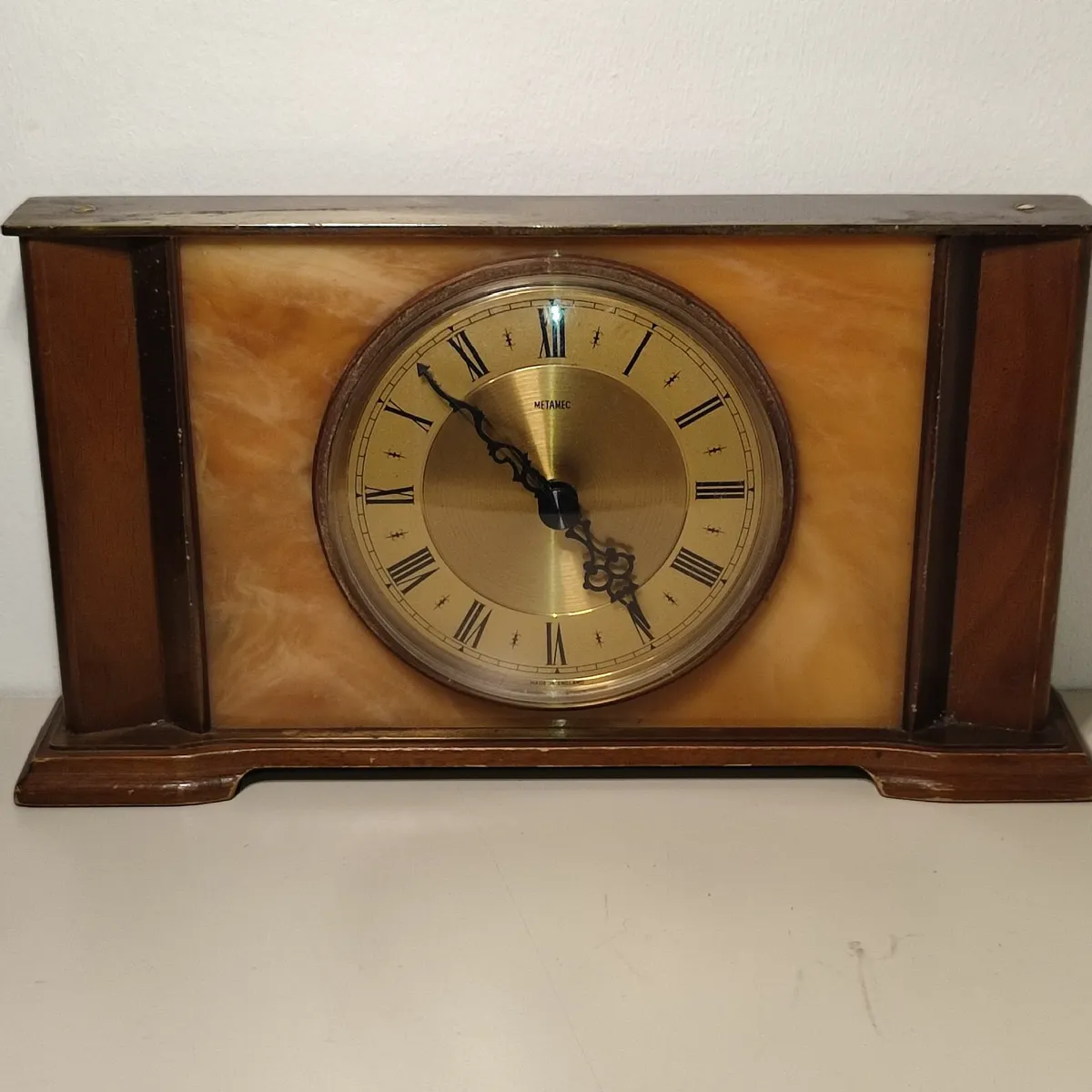 Table clock Vintage Metamec Quartz Mantle Clock Go - Image 4