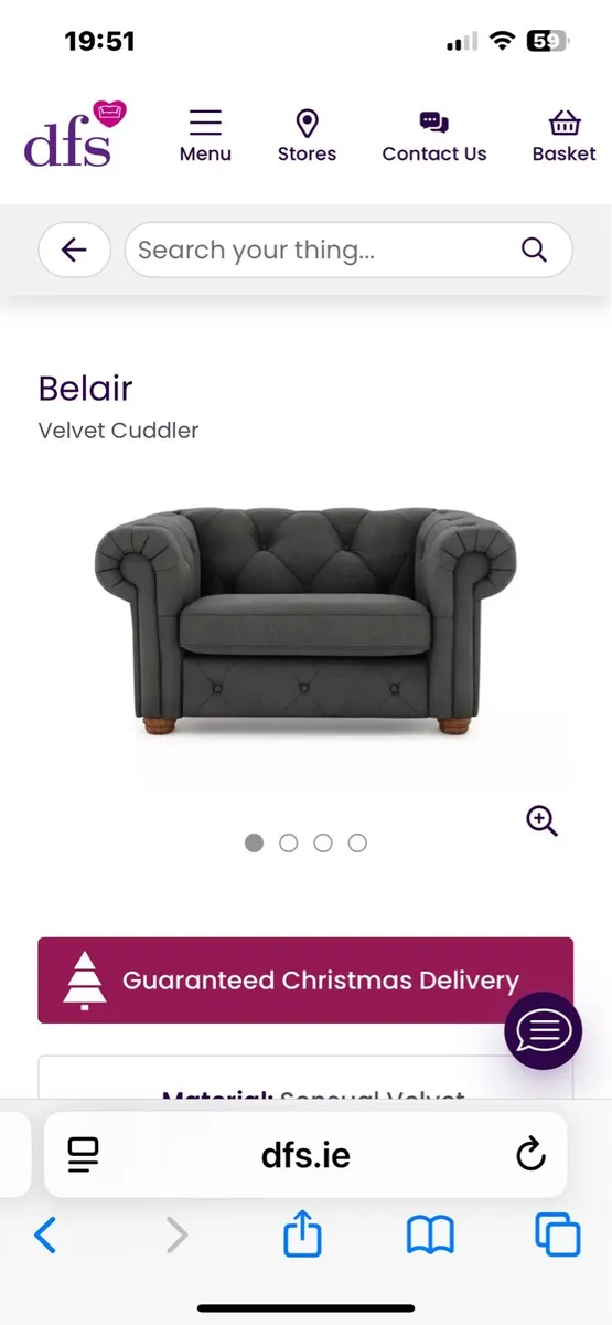 DFS Belair Cuddle Chair / 2 seater - Image 1