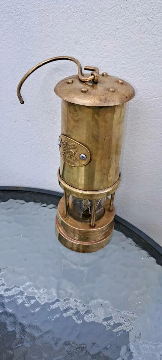Original  brass  miners lamp - Image 1