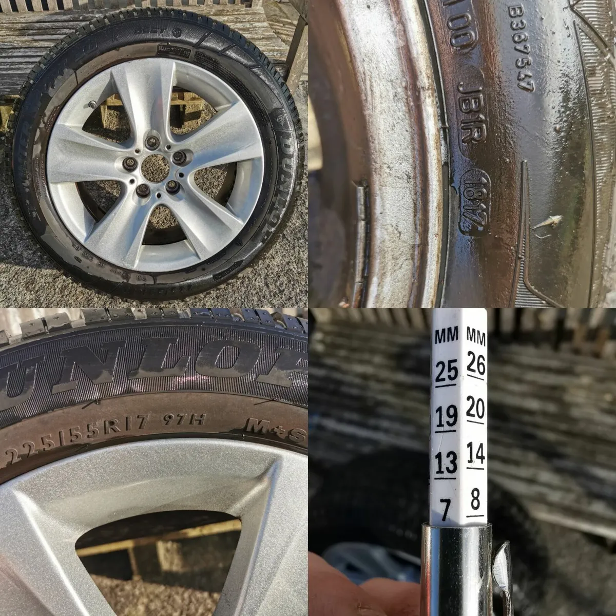 BMW F11 F10 Dunlop winter wheels tyres 225/55R17 - Image 1