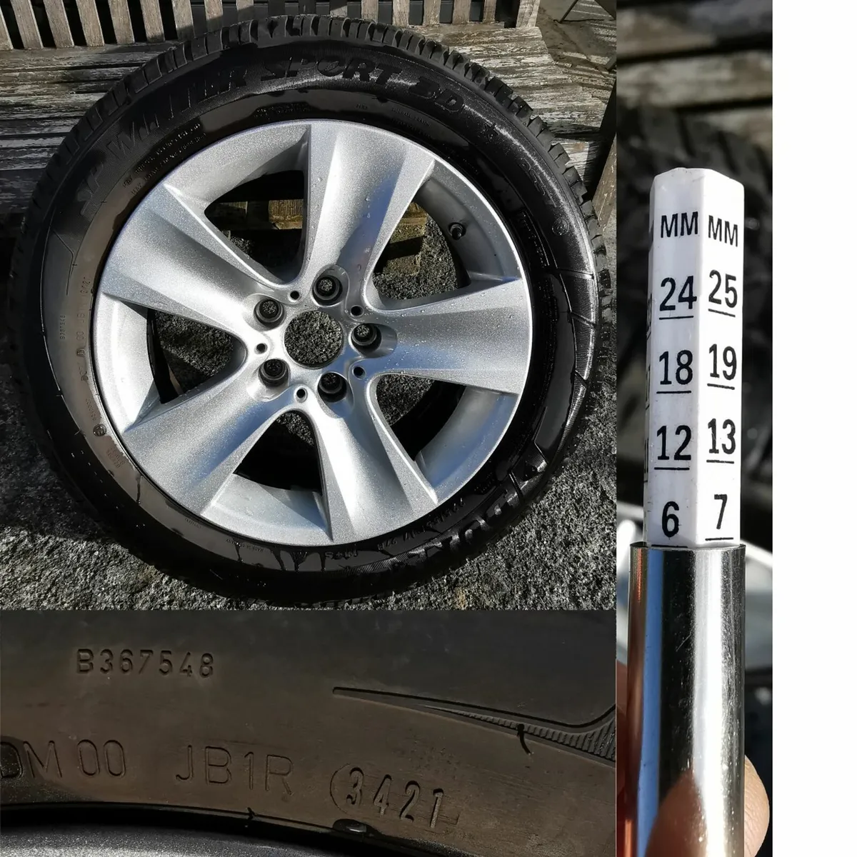BMW F11 F10 Dunlop winter wheels tyres 225/55R17 - Image 2