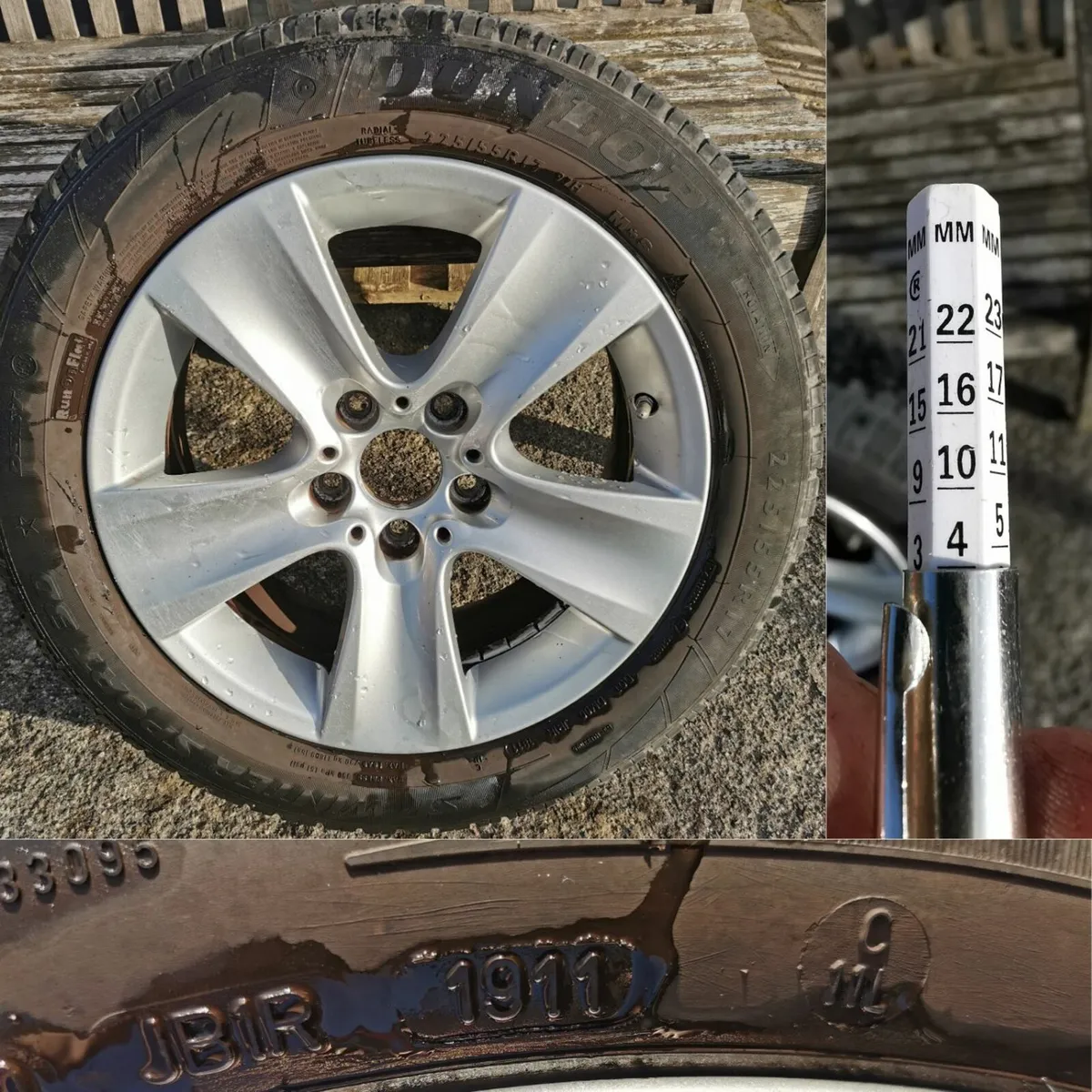 BMW F11 F10 Dunlop winter wheels tyres 225/55R17 - Image 3