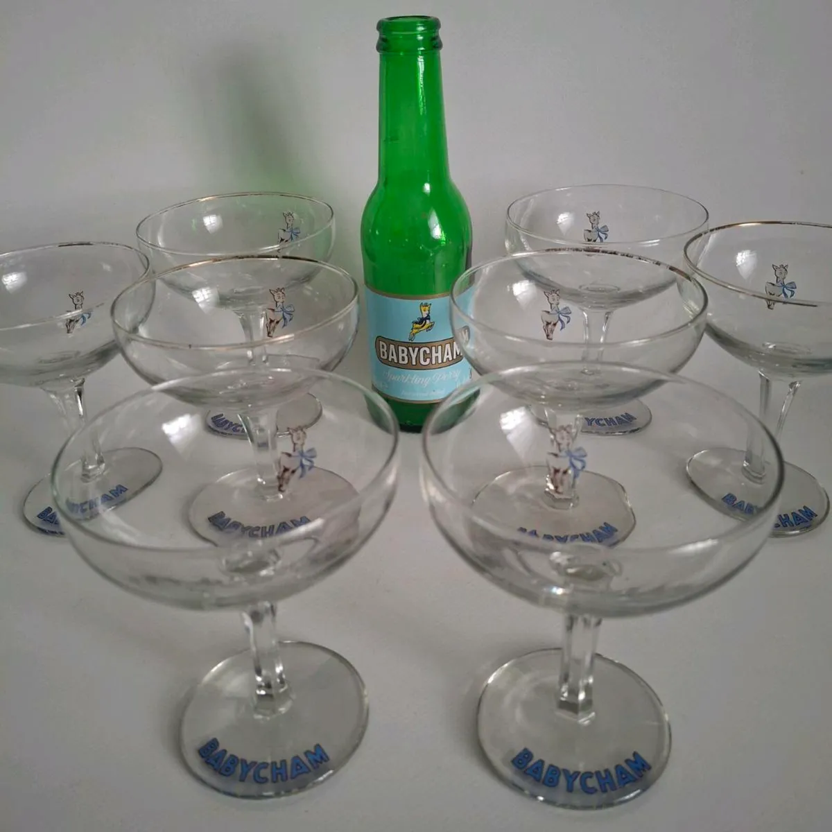 1950's Babycham Coupe Glasses - Image 1