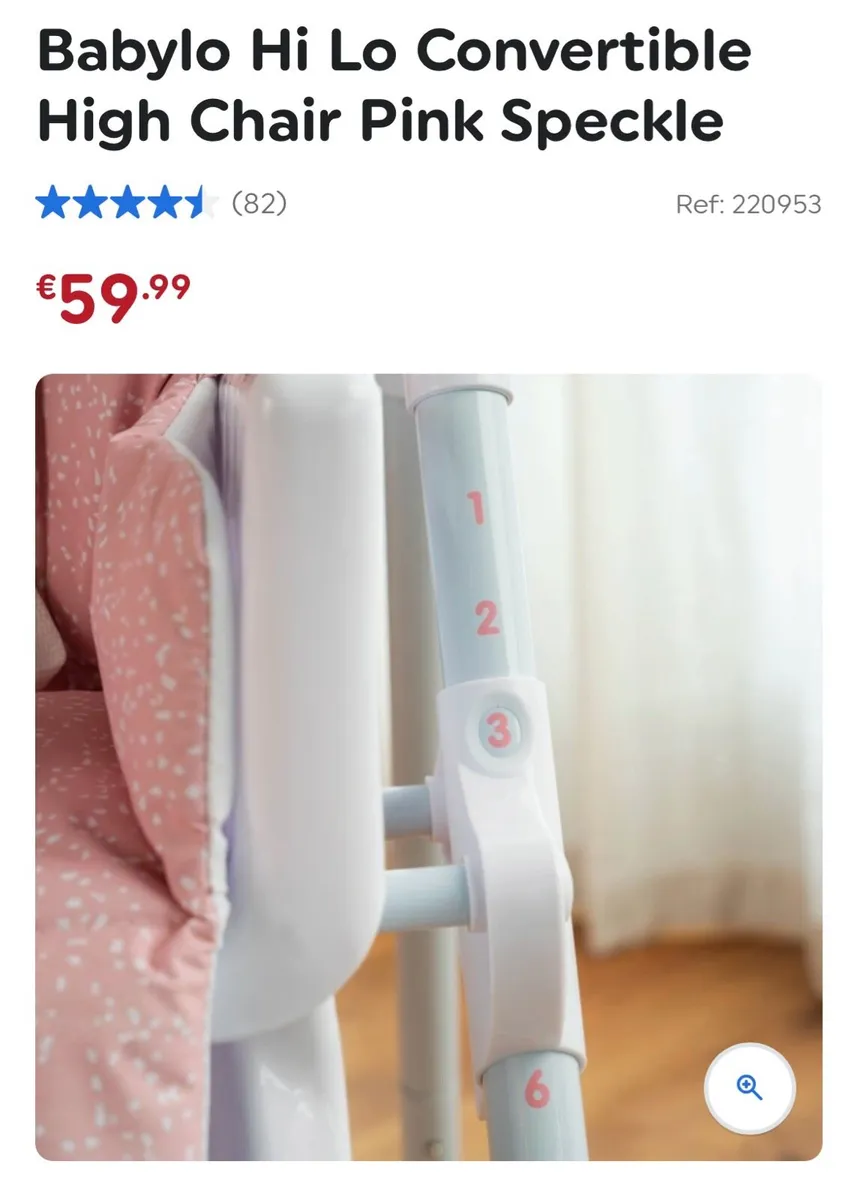 Babylo Pink Highchair - Image 3