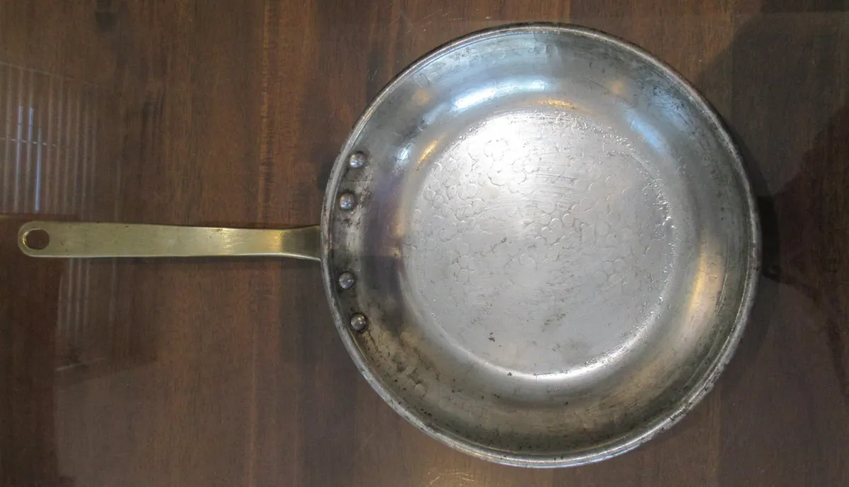 antique vintage copper pan cottage kitchen brass - Image 4